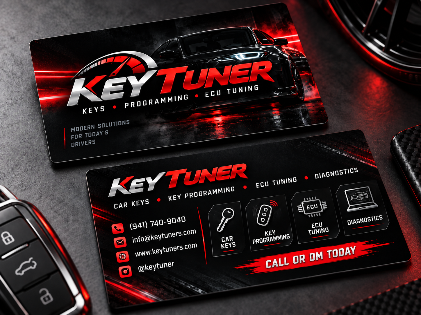 Key Tuners business card design