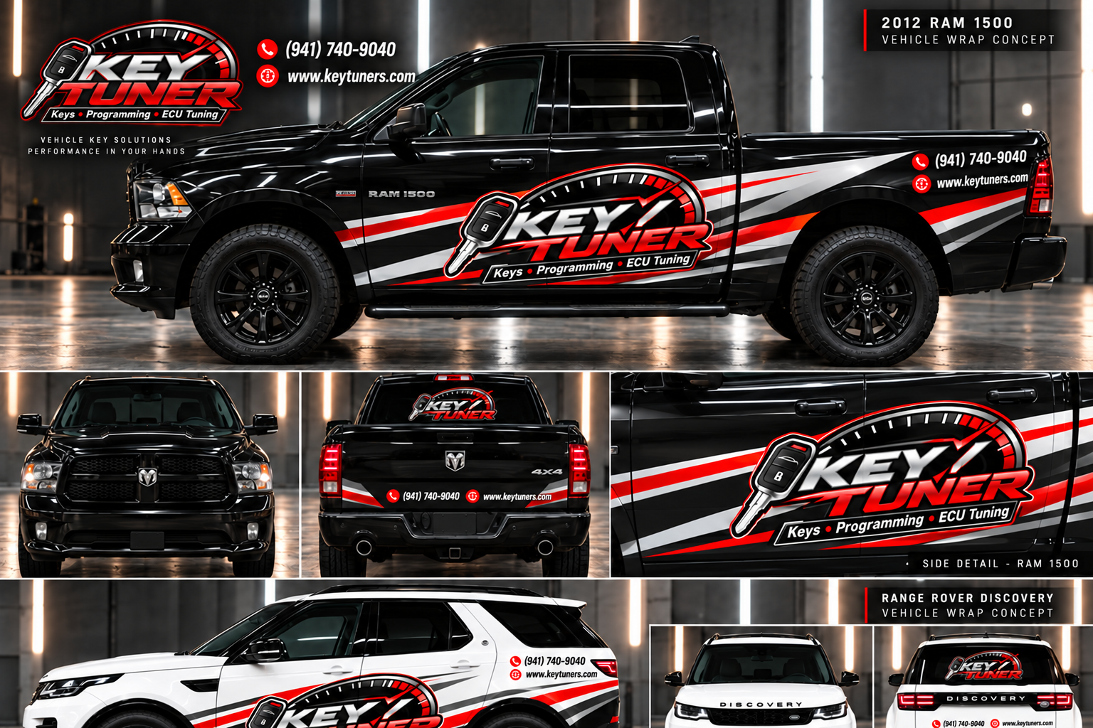 Key Tuners branded vehicle wrap concepts